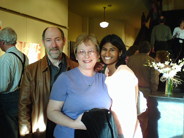 Fellow artist, Marilyn, and her family at the 2007 Dale Chisman's Students Group Show