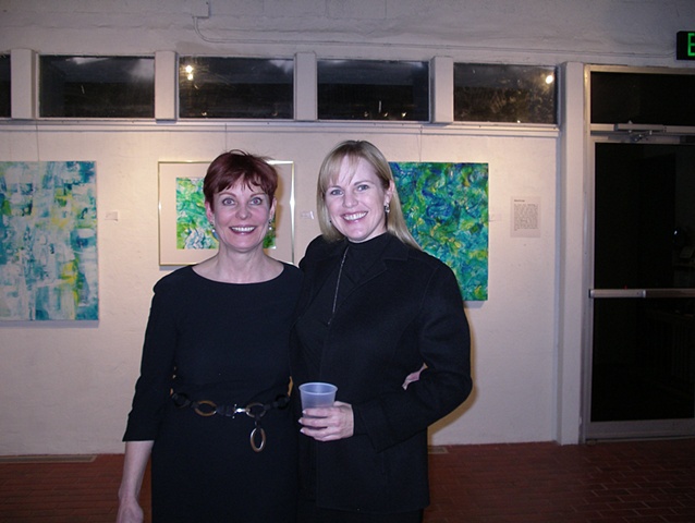 Ashley Brown with the artist, WaterSongs Show 2010