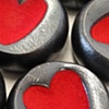 Fuzzy Heart Paperweights