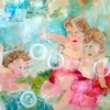 blowing bubbles