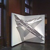 Sonya Blesofsky, "Cross Bracing with Gusset Plate (Dreams Built Upon Dreams)" (installation at Brooklyn Historical Society)