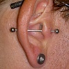 tragus, conch, industrial