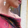 Feather dress detail