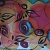 hand dyed silk textile