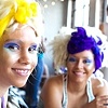 Models relaxing before the show! 