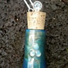 custom bubble wand necklace with aquamarine
