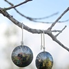 silver disc earring series #18