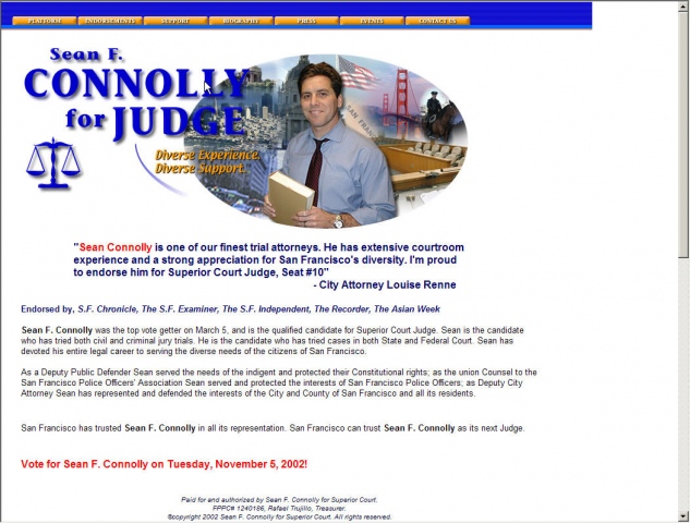 Connolly for Judge Web Site