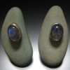 Pebble Stud Earrings with Labradorite