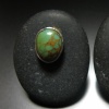 Large Pebble Stud Earrings with Turquoise
