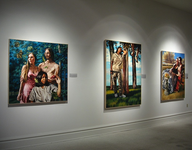 View of long wall in Rebis exhibition