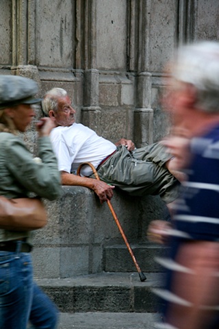 Man and Cane