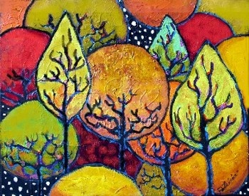 trees orange yellow green fall