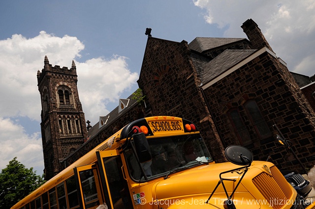 Like Lambs, Hidden City Tour Bus in front of Shiloh Baptist Church.