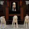 Like Lambs, detail, Christ Lamb & Apostle Lambs