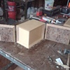 Opening the shell of rubber mold.