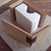 Prepping for making a Rubber Mold using a hinged wooden shell.
