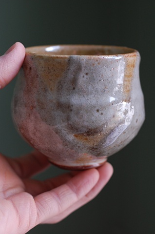 gray shino teabowl