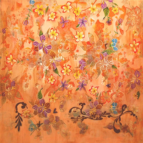 "Hibiscus"  40" x 40"  