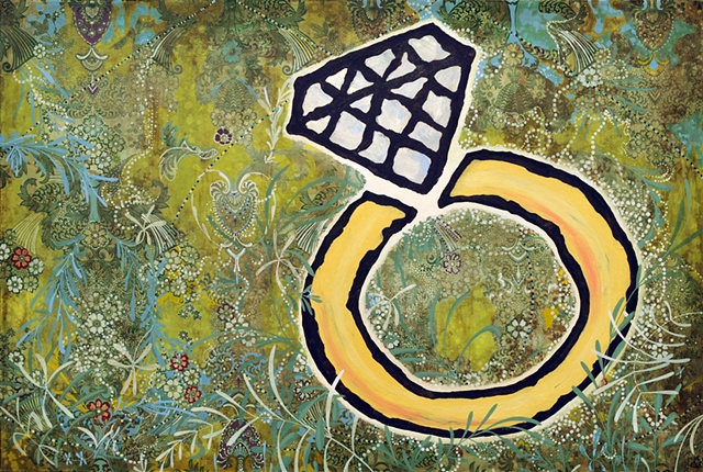 "Lost and Found"  30" x 45"    Collaboration with Donald Baechler