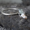 :: aquamarine shell ring ::