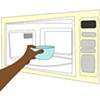 Put (in microwave)