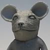 Drying decorative mouse sculpture.