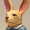 Clay rabbit with horn.