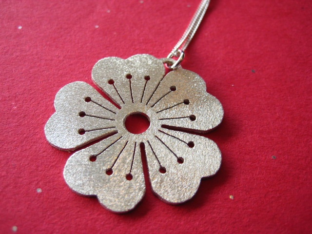 sakura cherry blossom japanese  sterling silver handmade australia pendant