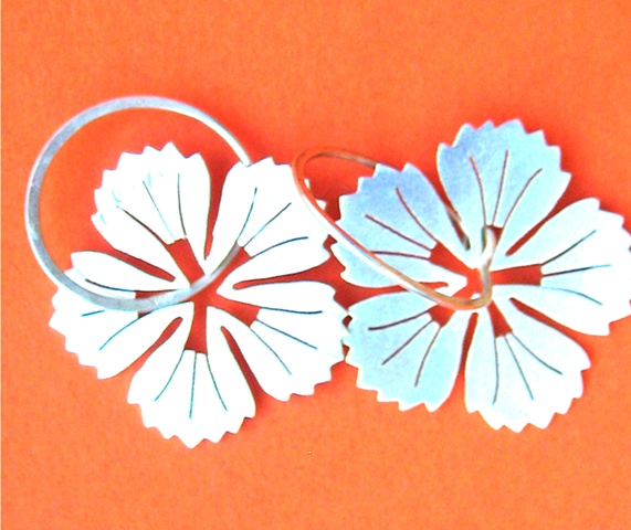  Jewelry carnations flowers handmade floral wedding hoops petals zigzag sterling silver hand made sydney australia etsymetal