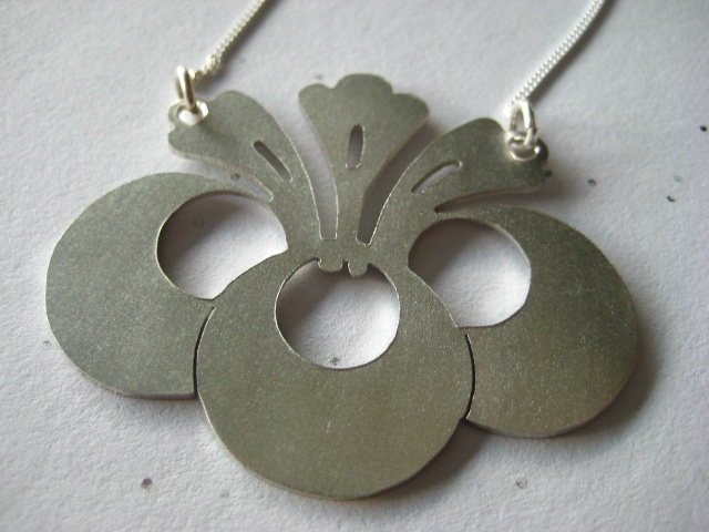  jewelry, pendant, metal, metalwork, japanese, iris, flower, sydney, australia, indie, necklace, ayame, contemporary, fleur-de-lis 