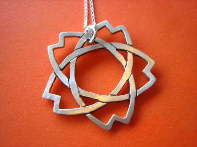 knot,sakura,cherry blossom, japanese, sterling silver, sydney. australia, handmade
