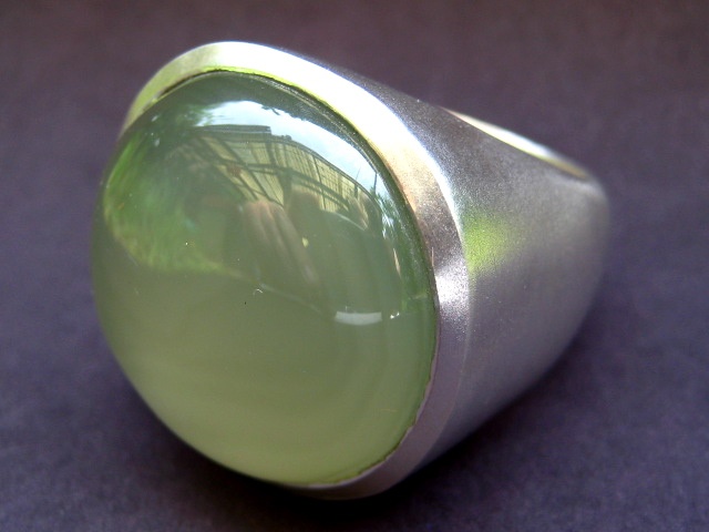 jewellery Jewelry Ring Metal metalwork sterling moss olive contemporary prehnite etsy sydney australia