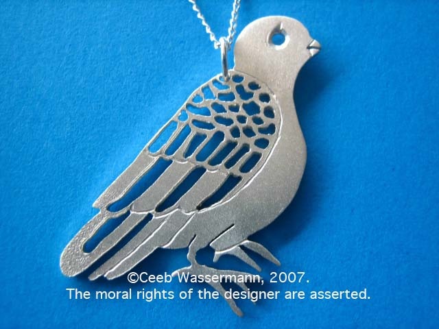 japanese Inspired jewelry jewellery bird sydney australia sterling silver pendant handmade