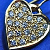 18ctYellowGold Heart Earrings with Pave Diamonds