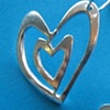 Sterling Silver Double Heart Earrings