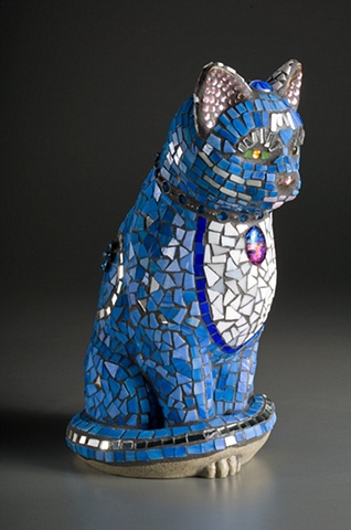Be-jeweled Garden Cat