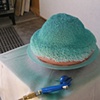 Bluegreen & Terra Cotta Orb in process