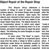Object Repair at the Repair Shop