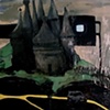 2007-2008 Boardroom on the BQE mixed media paintings. Part of the Average American series. 