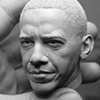President Barack Obama Sculpture for Esquire Magazine- portrait closeup