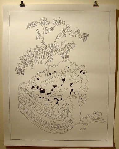 Toothy Tree in Egg and Rib Basket