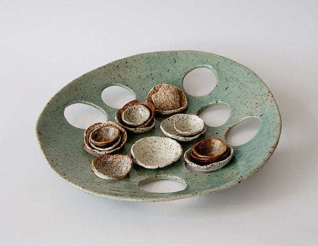Untitled (Shield-Platter with Holes)