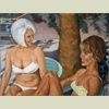Smiling Girls Poolside