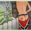 Confederate Flag and Two Bikes