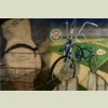 Tattooed Woman with Sting-Ray Bikes
