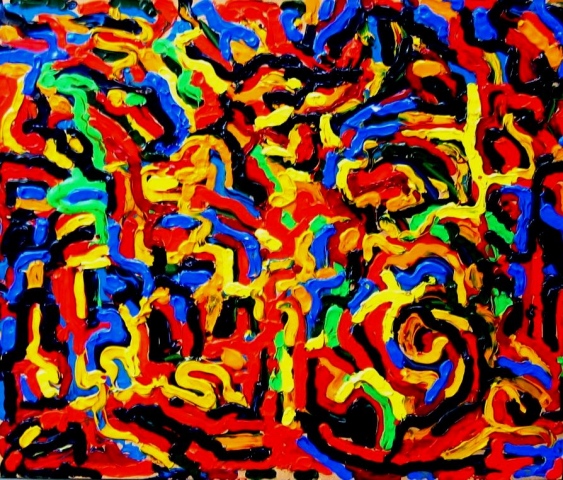 abstract   tube  painting