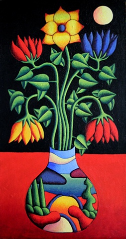 soft vase with flowers