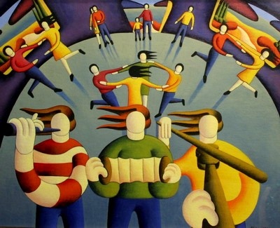 Trad Session Interior with Dancers