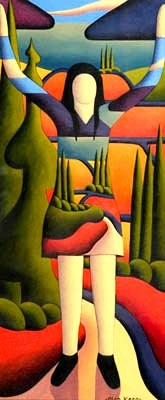 landscape woman
